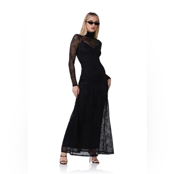 AFRM Dresses & Skirts - AFRM Elegant Amala Lace Dress Black Size M